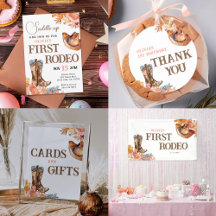 First Rodeo Western Girl 1st Birthday