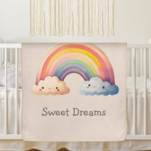Rainbow Baby Blankets on Tan