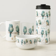 Whimsical Birds on Branches Timeless Elegance