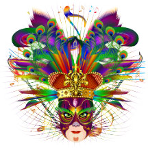 Mardi Gras Men's Cyclone & Spiral Tie-Dye T-Shirt