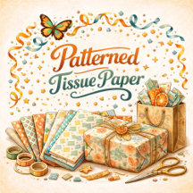Tissue Paper Patterned Non-Floral