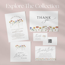 Colorful Wildflower Baby Shower Collection