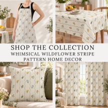 Whimsical Wildflower stripe Pattern Home Decor