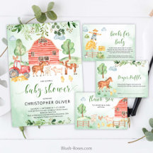 41 Farm animals country Baby Shower set
