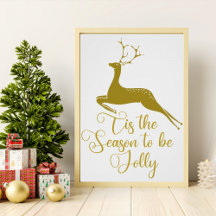 Tis the Season Elegant Deer Christmas Cards