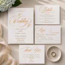 Elegant Script Modern Wedding Letterpress