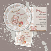 Boho Teddy Bear Baby Shower Suite