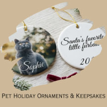 Pet Holiday Ornaments & Keepsakes