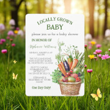 Locally Grown Farmers Market Baby Shower