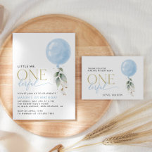 Blue Balloon First Birthday Collection