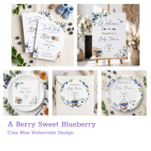 A Berry Sweet Blueberry Baby Shower Event Suite