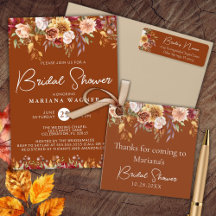 Fall Foliage Autumn Color Terracotta Bridal Shower