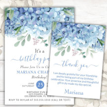 Blue Hydrangeas Birthday Party Supplies