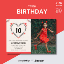 🎉 10th Birthday Invitation – Girl & Boy 🎂✨