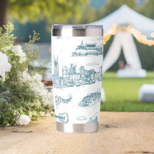 Gifts - Nashville Toile Twilight on White