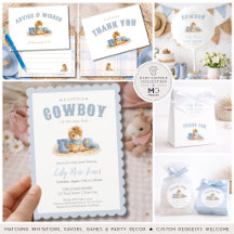 A Little Cowboy Cute Boy Baby Shower 
