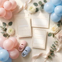 Gender reveal invitations