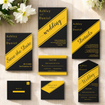 Modern Black And Gold Fancy Wedding Collection