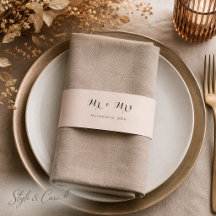 Custom Napkin Bands for Refined Dining Table Decor