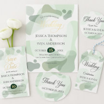 Organic Greenery Geometric Abstract Wedding