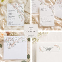 Minimal Blush Pink Floral Wedding