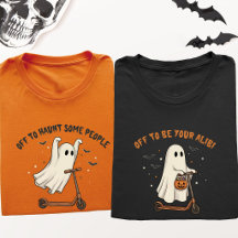Halloween Funny Scooter Ghost Couple Matching