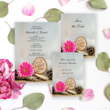 Rustic Pink Daisy Woodland Wedding