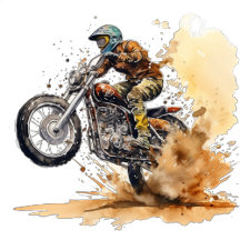 Motorcross Racing Action Illustration Graphic