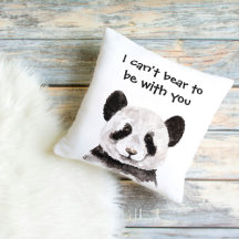 Modern Romantic Quote With Black And White Panda 