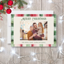 Rustic Red - Black Buffalo Plaid Family Christmas