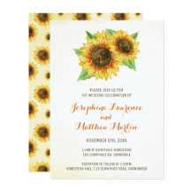 Sunflower Watercolor Wedding Collection