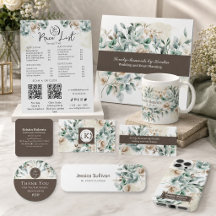 Elegant Watercolor Botanical Wedding Planner Brand