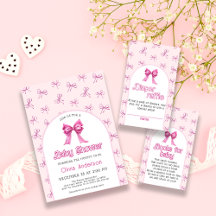 Pink Bow Baby Shower Collection