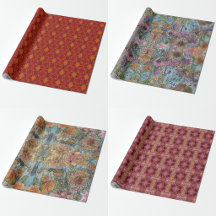 Wrapping Paper Rolls With Watercolor Designs 