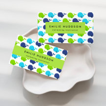 Pattern Of Whales Business Cards Collection