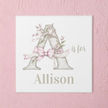 Whimsical Watercolor Wall Art for Custom Names