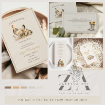 Vintage Little Chick Farm Baby Shower