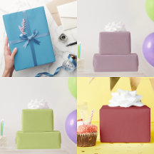 Wrapping Paper Rolls With Solid Colors 