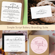 Simple Script Bakery Branding Suite