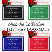 Elegant Personalized Christmas Doormat Collection