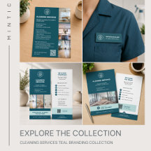 Cleaning Services Teal Branding Collection
