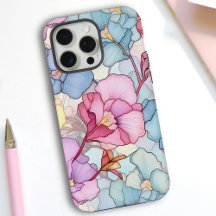Pretty Pastel Floral Stained Glass Design