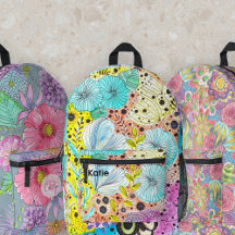 Floral Printed Backpacks