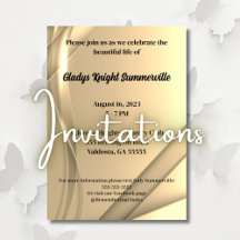 Funeral Memorial Celebration of Life Invitations