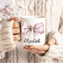 Aesthetic coquette pink bow Personalized gifts