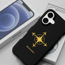 Monogrammed Cool Aircraft Aviation iPhone cases