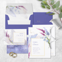 Wildflower Wedding Watercolor Periwinkle