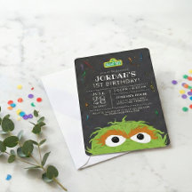 Oscar the Grouch Birthday Chalkboard
