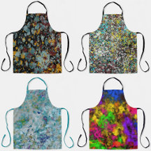 Aprons With Abstract Designs 