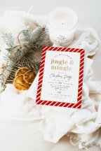 MERI Festive Red White Stripes Christmas Holiday